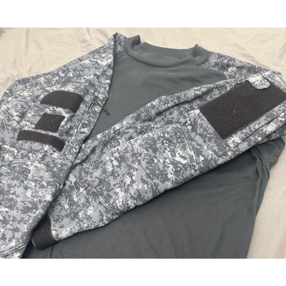 Rothco Combat Shirt Mens 2XL Midnight Digital Camo Tactical Airsoft Military